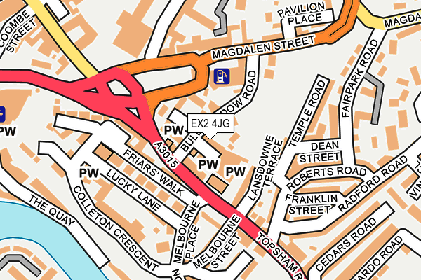 EX2 4JG map - OS OpenMap – Local (Ordnance Survey)