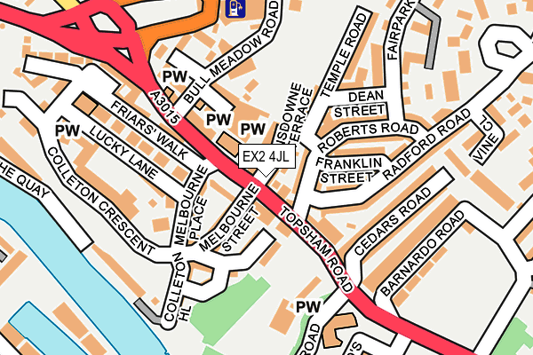 EX2 4JL map - OS OpenMap – Local (Ordnance Survey)