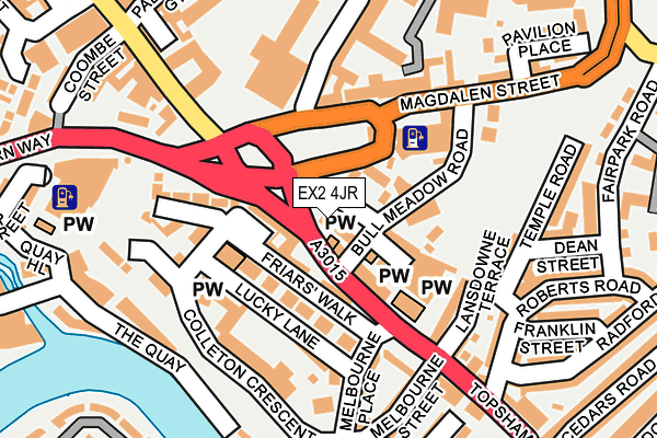 EX2 4JR map - OS OpenMap – Local (Ordnance Survey)