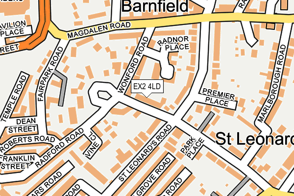 EX2 4LD map - OS OpenMap – Local (Ordnance Survey)