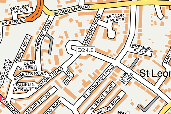 EX2 4LE map - OS OpenMap – Local (Ordnance Survey)
