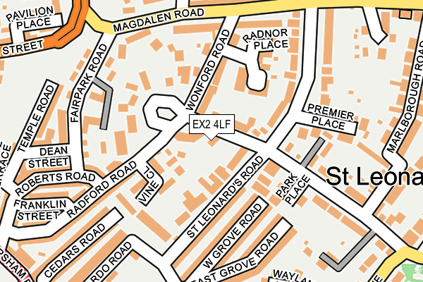 EX2 4LF map - OS OpenMap – Local (Ordnance Survey)