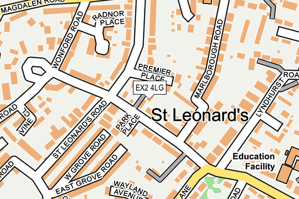 EX2 4LG map - OS OpenMap – Local (Ordnance Survey)