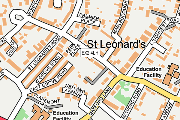 EX2 4LH map - OS OpenMap – Local (Ordnance Survey)