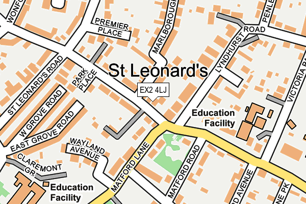 EX2 4LJ map - OS OpenMap – Local (Ordnance Survey)