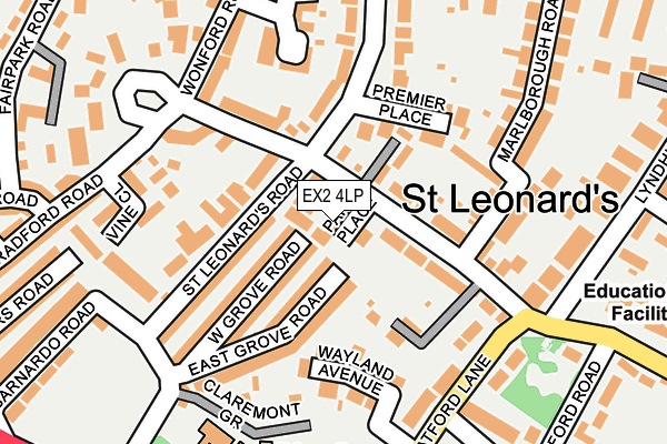 EX2 4LP map - OS OpenMap – Local (Ordnance Survey)