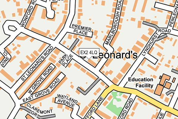 EX2 4LQ map - OS OpenMap – Local (Ordnance Survey)