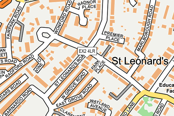 EX2 4LR map - OS OpenMap – Local (Ordnance Survey)