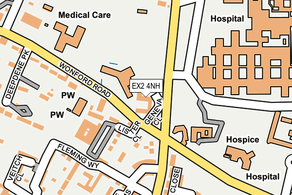 EX2 4NH map - OS OpenMap – Local (Ordnance Survey)