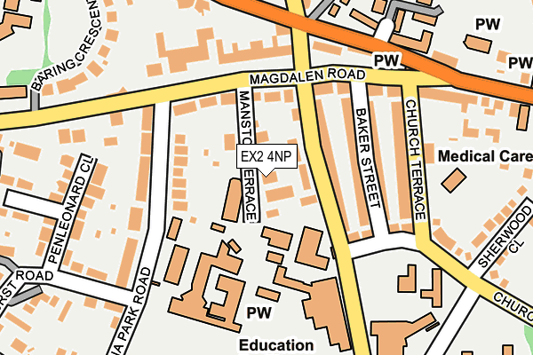 EX2 4NP map - OS OpenMap – Local (Ordnance Survey)