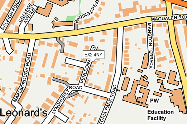 EX2 4NY map - OS OpenMap – Local (Ordnance Survey)