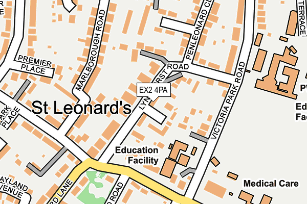 EX2 4PA map - OS OpenMap – Local (Ordnance Survey)