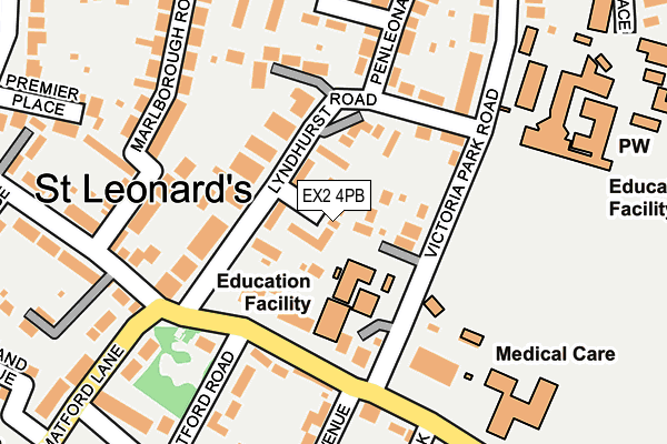 EX2 4PB map - OS OpenMap – Local (Ordnance Survey)