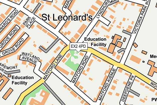 EX2 4PD map - OS OpenMap – Local (Ordnance Survey)