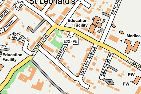 EX2 4PE map - OS OpenMap – Local (Ordnance Survey)