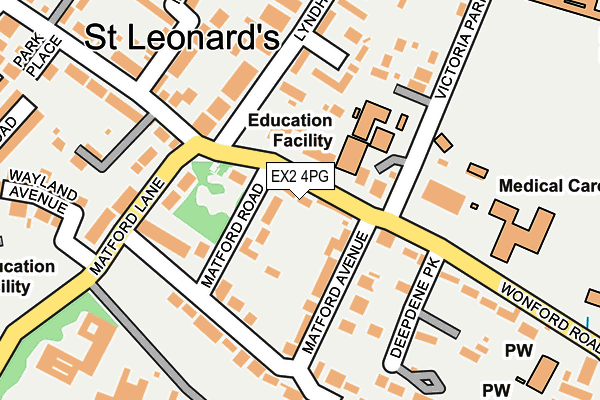 EX2 4PG map - OS OpenMap – Local (Ordnance Survey)