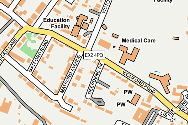 EX2 4PQ map - OS OpenMap – Local (Ordnance Survey)