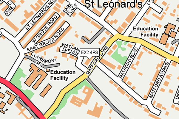 EX2 4PS map - OS OpenMap – Local (Ordnance Survey)
