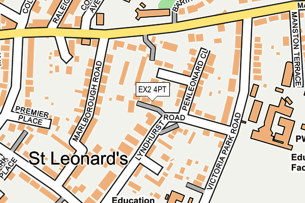 EX2 4PT map - OS OpenMap – Local (Ordnance Survey)