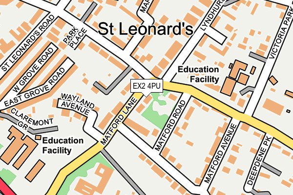 EX2 4PU map - OS OpenMap – Local (Ordnance Survey)
