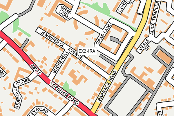 EX2 4RA map - OS OpenMap – Local (Ordnance Survey)