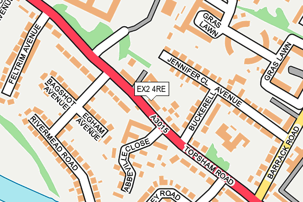 EX2 4RE map - OS OpenMap – Local (Ordnance Survey)