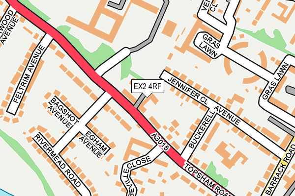 EX2 4RF map - OS OpenMap – Local (Ordnance Survey)