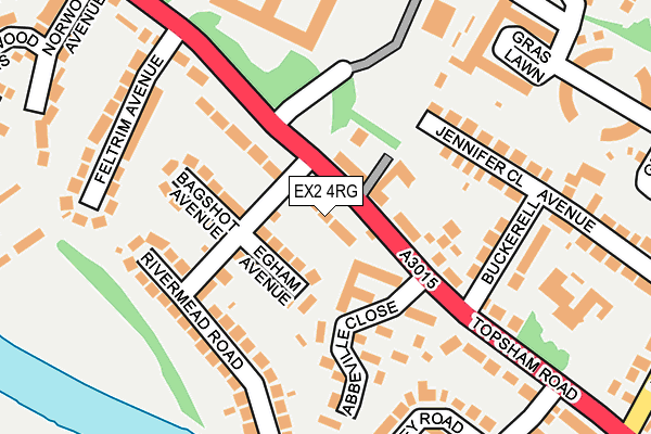 EX2 4RG map - OS OpenMap – Local (Ordnance Survey)