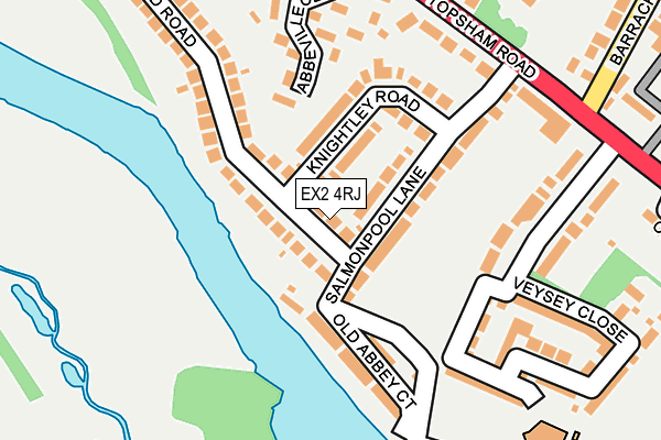 EX2 4RJ map - OS OpenMap – Local (Ordnance Survey)