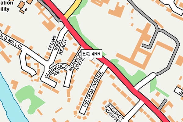 EX2 4RR map - OS OpenMap – Local (Ordnance Survey)