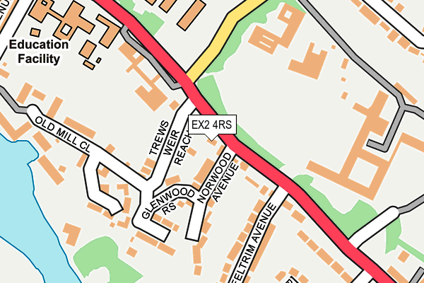 EX2 4RS map - OS OpenMap – Local (Ordnance Survey)