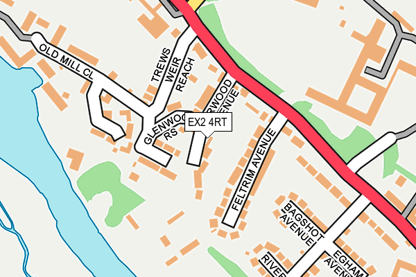 EX2 4RT map - OS OpenMap – Local (Ordnance Survey)