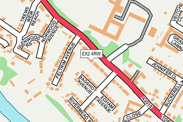 EX2 4RW map - OS OpenMap – Local (Ordnance Survey)