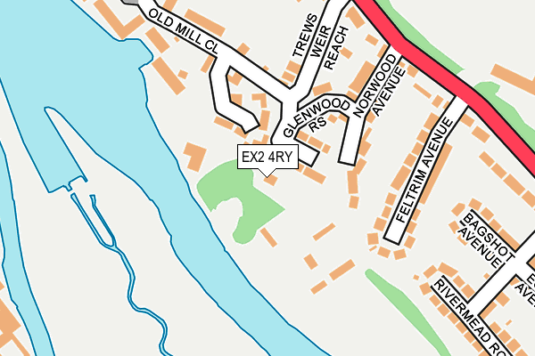 EX2 4RY map - OS OpenMap – Local (Ordnance Survey)