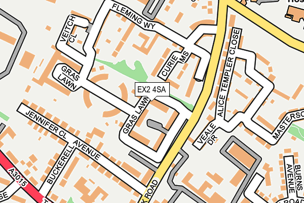 EX2 4SA map - OS OpenMap – Local (Ordnance Survey)