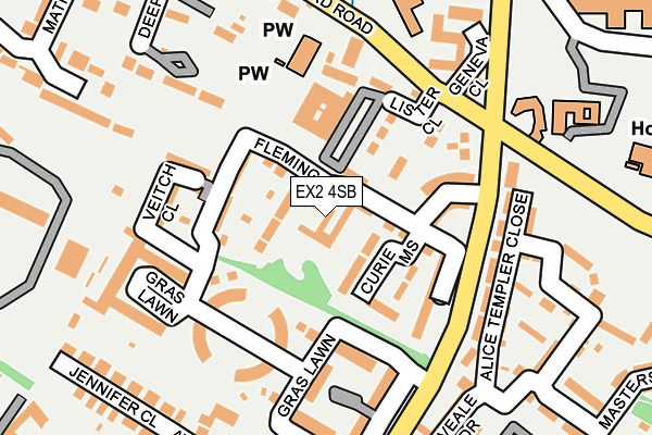 EX2 4SB map - OS OpenMap – Local (Ordnance Survey)