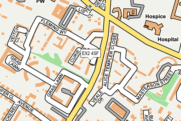 EX2 4SF map - OS OpenMap – Local (Ordnance Survey)