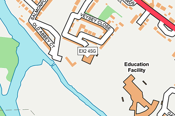 EX2 4SG map - OS OpenMap – Local (Ordnance Survey)