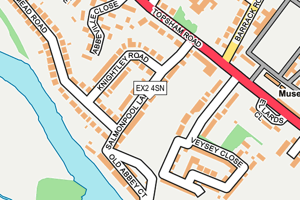 EX2 4SN map - OS OpenMap – Local (Ordnance Survey)