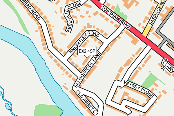 EX2 4SP map - OS OpenMap – Local (Ordnance Survey)