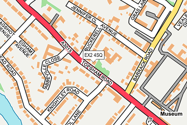 EX2 4SQ map - OS OpenMap – Local (Ordnance Survey)