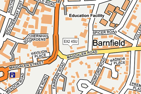 EX2 4SU map - OS OpenMap – Local (Ordnance Survey)