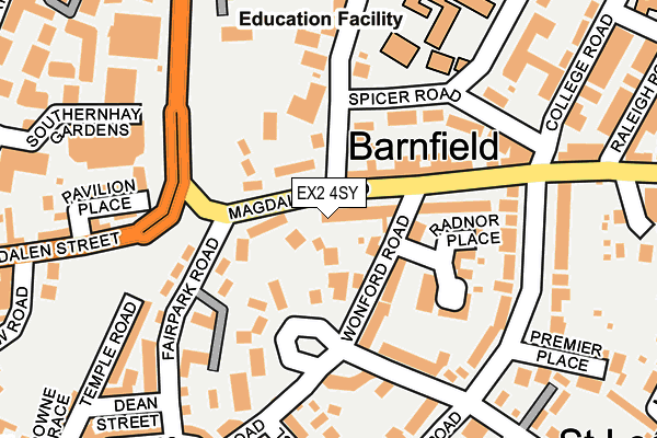 EX2 4SY map - OS OpenMap – Local (Ordnance Survey)