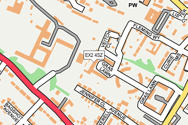 EX2 4SZ map - OS OpenMap – Local (Ordnance Survey)