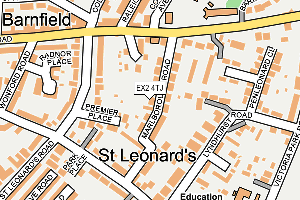 EX2 4TJ map - OS OpenMap – Local (Ordnance Survey)