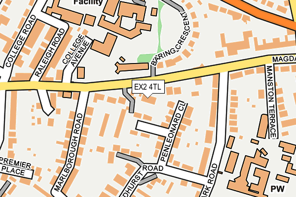 EX2 4TL map - OS OpenMap – Local (Ordnance Survey)