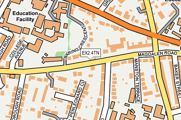 EX2 4TN map - OS OpenMap – Local (Ordnance Survey)