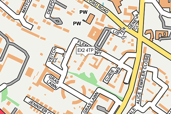 EX2 4TP map - OS OpenMap – Local (Ordnance Survey)