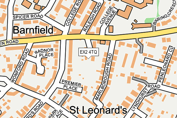 EX2 4TQ map - OS OpenMap – Local (Ordnance Survey)