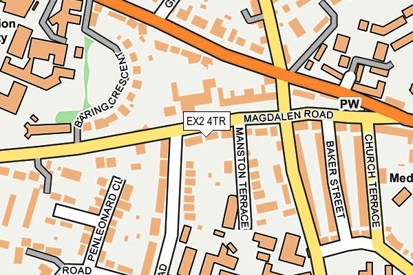 EX2 4TR map - OS OpenMap – Local (Ordnance Survey)